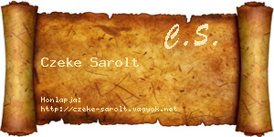 Czeke Sarolt névjegykártya